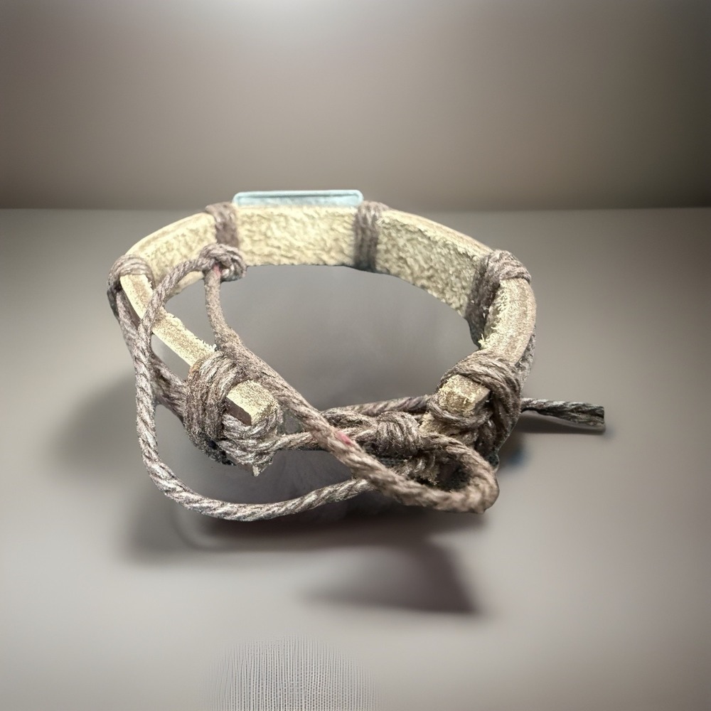 Puerto Rico PR Charm Bracelet Leather Adjustable Cord Blue Red White Unbranded - Picture 3 of 9